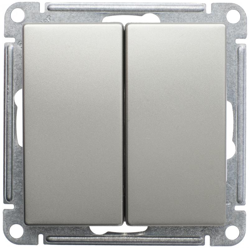 W59 Шампань Выключатель 2-клавишный, 10АХ | VS510-252-4-86 | SE — Systeme Electric