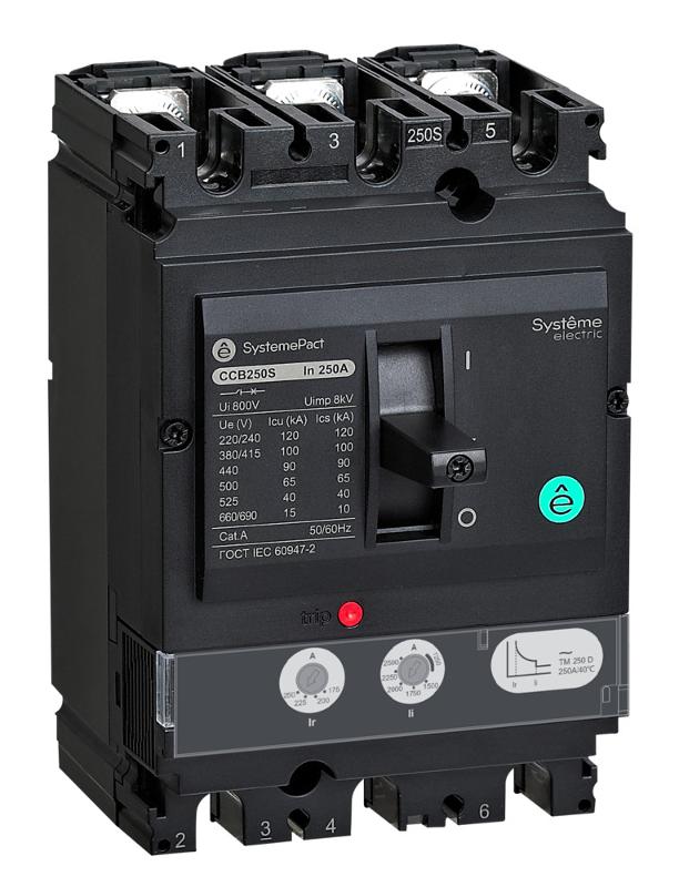 АВТ.ВЫКЛ SYSTEMEPACT CCB250 150KA 3P3D TMD250 РЫЧАГ | SPC250L250L3DF | Systeme Electric — фото 1 | Sento