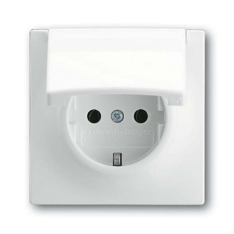Розетка SCHUKO 16А 250В с крышкой, серия impuls, цвет альпийский белый | 2018-0-0992  | 2CKA002018A0992 | ABB — ABB