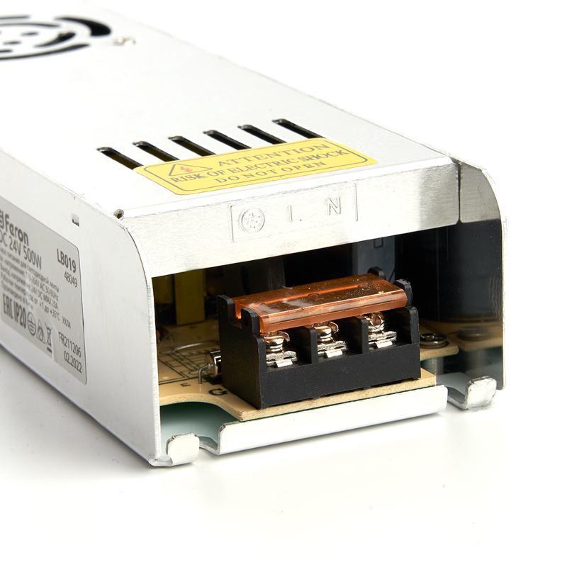 Трансформатор электронный для светодиодной ленты 500W 24V (драйвер), LB019 FERON | 48049 | FERON — миниатюра 4