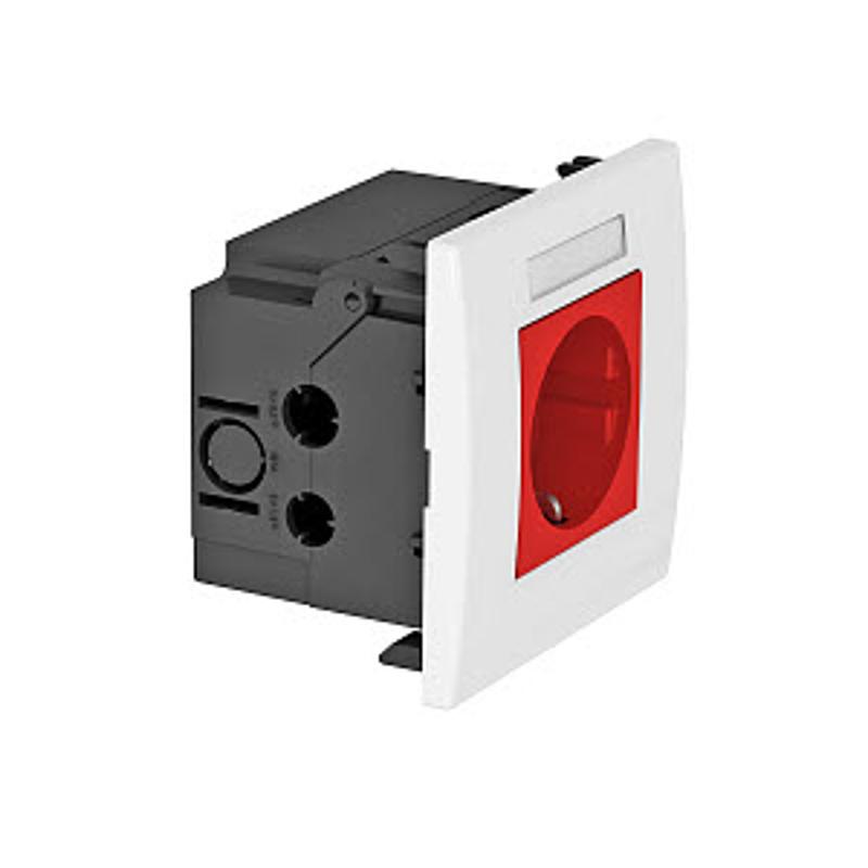 Укомплектованный розеточный блок AR45 (марк.,1xModul45,84x84x59 мм,красный) (SDE-RW D0RT1B) | 6119423 | OBO Bettermann — миниатюра 2