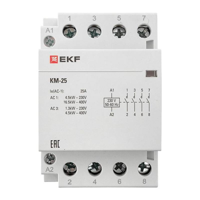 Контактор модульный КМ 25А 4NО (3 мод.) EKF PROxima | km-3-25-40 | EKF — миниатюра 7