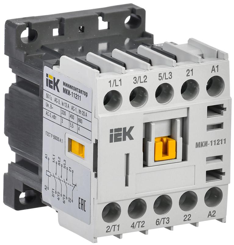 Миниконтактор МКИ-11211 12А 400В/АС3 1Н3  | KMM11-012-400-01 | IEK — IEK (ИЭК)