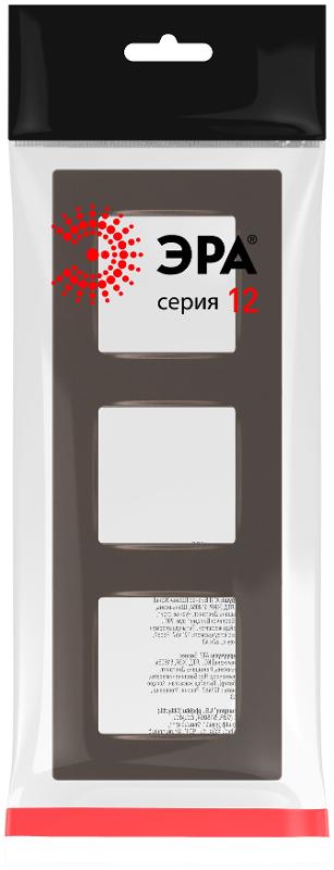 Рамка для розеток и выключателей  Серия 12 12-5203-13 на 3 поста, Классик, бронза | Б0067782 | ЭРА — миниатюра 2