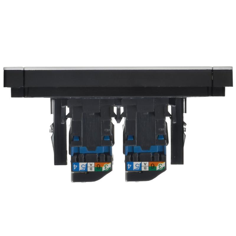 FORTE&PIANO Розетка комп. 2-ая RJ45 кат.6 FP234M белый | FP-K20-2-M-K01 | IEK — миниатюра 5