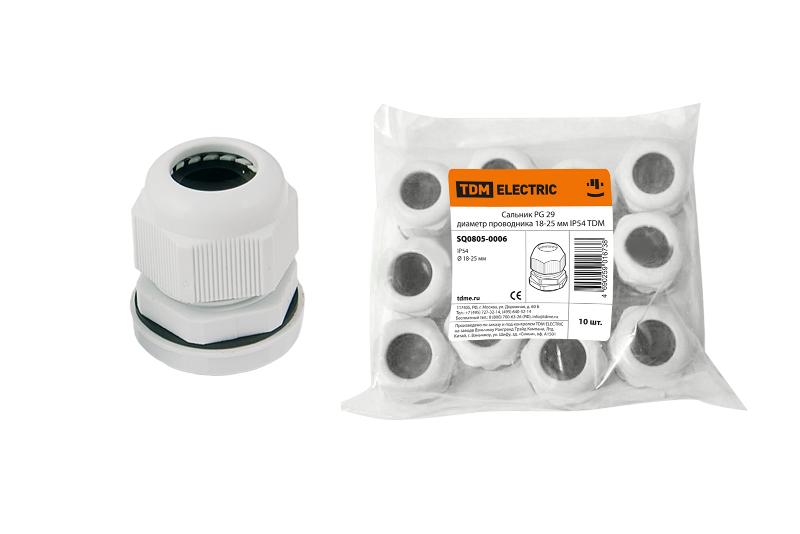 Сальник PG 29 диаметр проводника 18-25мм IP54  | SQ0805-0006 | TDM — TDM ELECTRIC