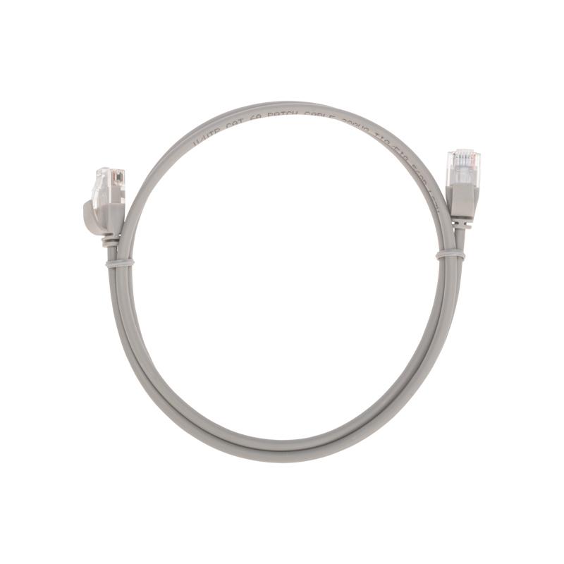 Патч-корд U/UTP CAT 6A (10G), RJ45-RJ45, 28AWG, LSZH, серый, 1м REXANT | 02-0380-1 | REXANT — фото 1 | Sento