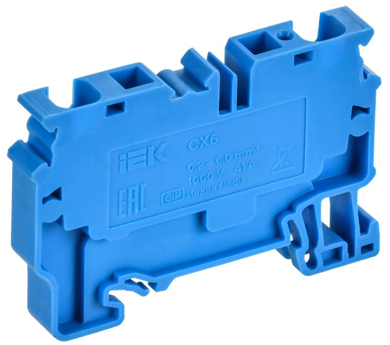 ARMAFIX Клемма пруж. CX6 BU 6мм2 проходная синяя | AF-CT40-00-K07-006 | IEK — миниатюра 2