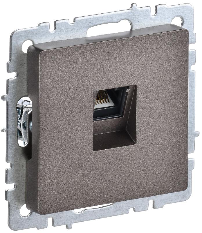 BRITE Розетка компьютерная RJ45 кат.5E РК10-БрТБ темная бронза | BR-K10-1-K45 | IEK — IEK (ИЭК)