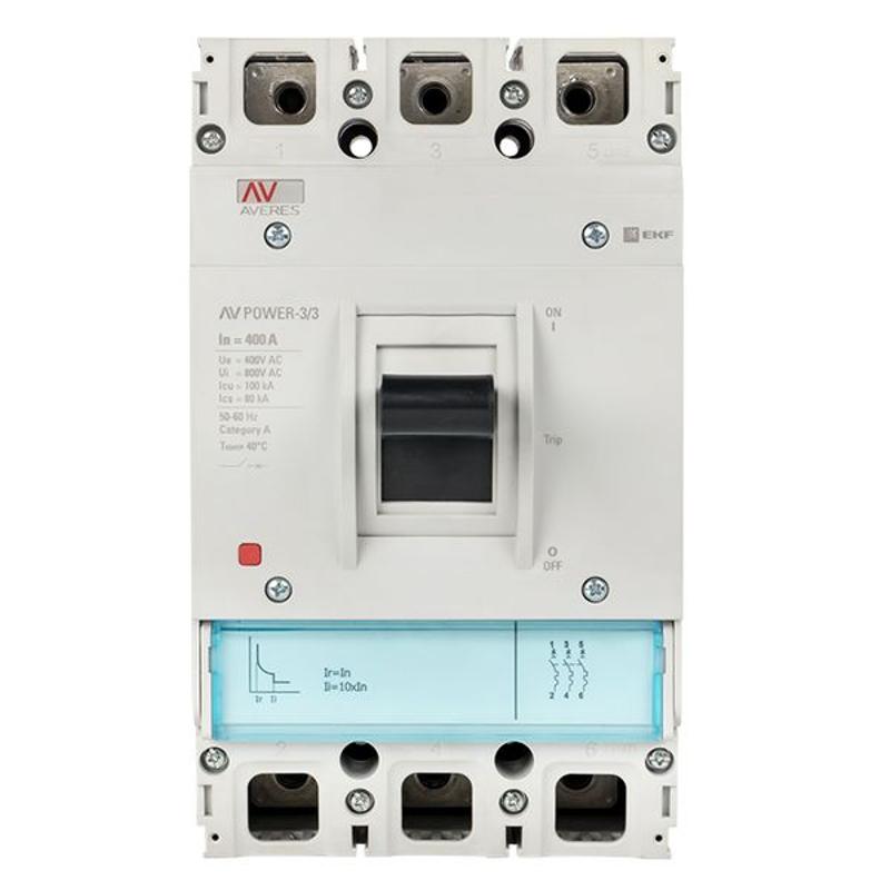 Выключатель автоматический AV POWER-3/3 400А 100kA TR AVERES | mccb-33-400H-TR-av | EKF — миниатюра 9