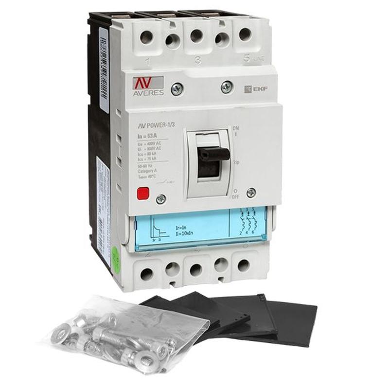 Выключатель автоматический AV POWER-1/3  63А 80kA TR AVERES | mccb-13-63H-TR-av | EKF — миниатюра 10