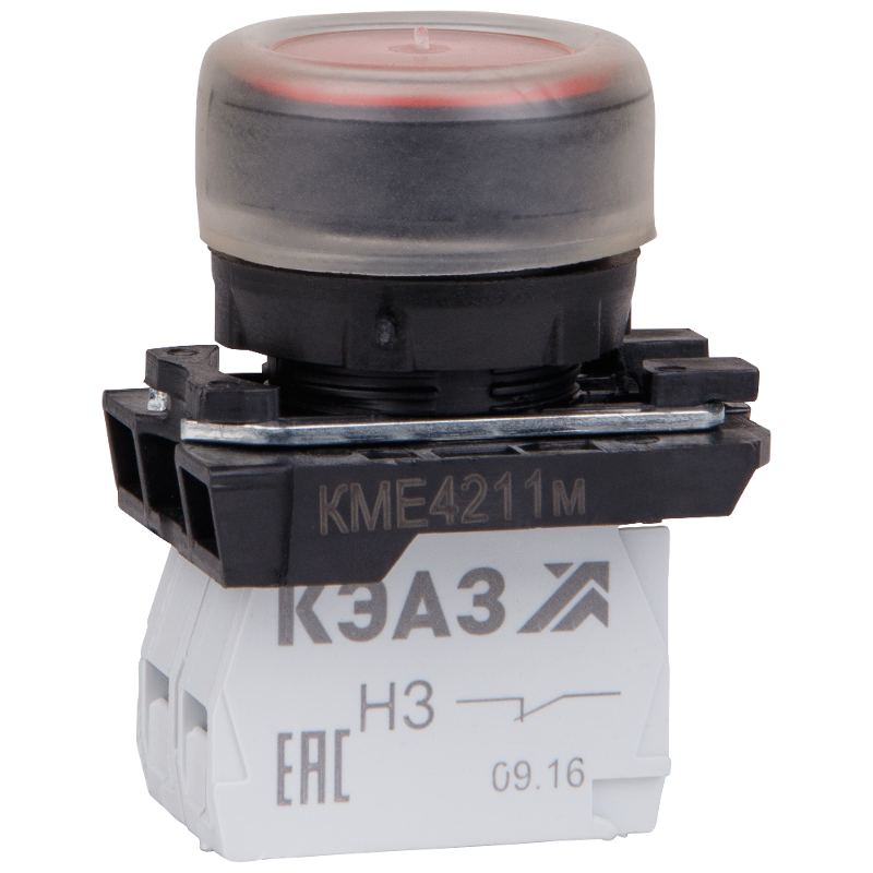 Кнопка КМЕ4211м-красный-1но+1нз-цилиндр-IP65 | 248244 | КЭАЗ — КЭАЗ (Курский электроаппаратный завод)