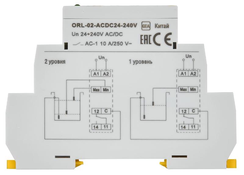 Реле наполн/дренаж ORL 24-240 В AC/DC | ORL-02-ACDC24-240V | IEK — миниатюра 3