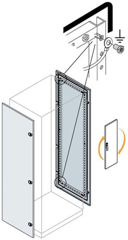 Дверь боковая 2000x400мм ВхГ | EC2041K | ABB — ABB