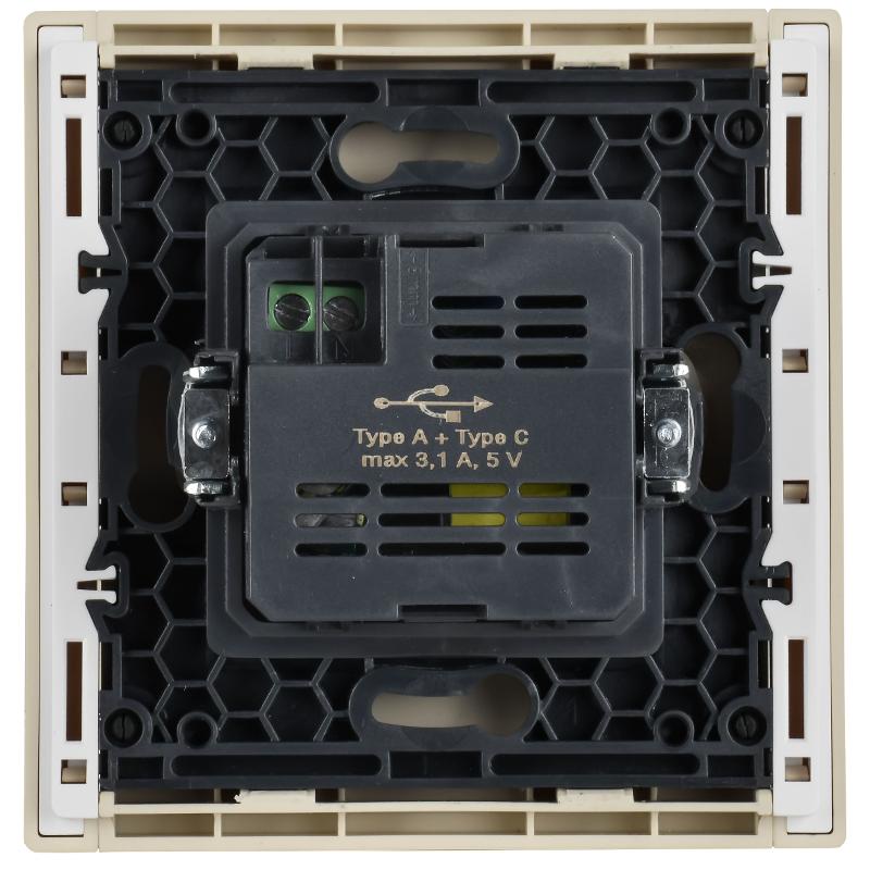 FORTE&PIANO Розетка USB A+C 3,1А FP450 ваниль | FP-U22-D31-K10 | IEK — миниатюра 3