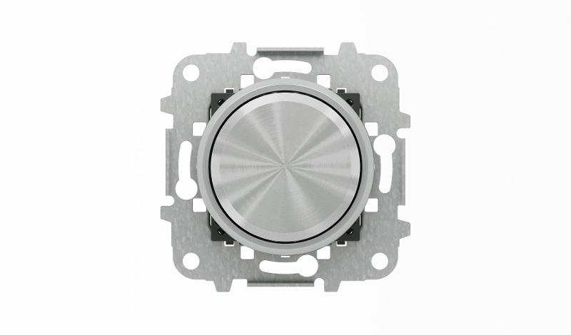 Механизм электронного поворотного светорегулятора для LED, 2 - 100 Вт, серия SKY Moon, кольцо хром|2CLA866020A1401| ABB — ABB