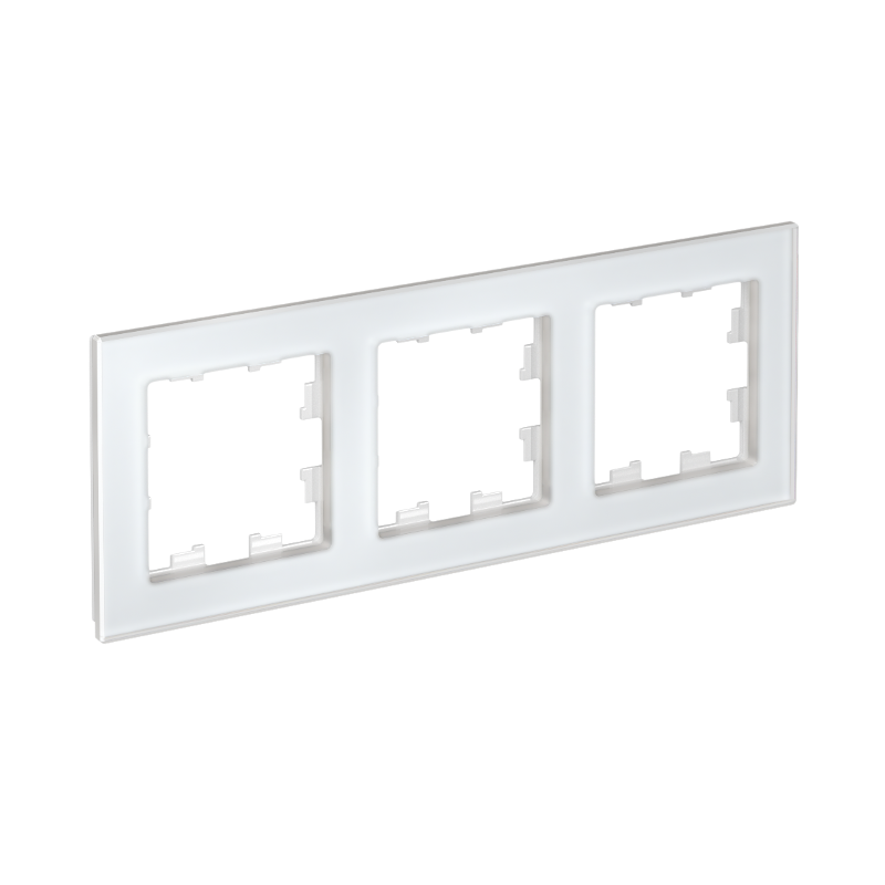 AtlasDesign Nature Белый Рамка 3-ая, матовое стекло  |ATN330103| SE — Systeme Electric