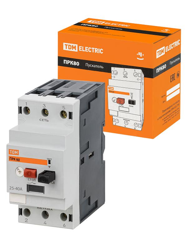 Пускатель ручной кнопочный ПРК80-40 In=40A Ir=25-40A Ue 660В | SQ0212-0023 | TDM — TDM ELECTRIC