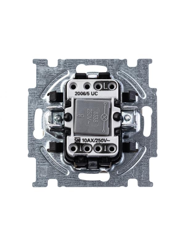 ABB Basic 55 Сл. кость Выключатель 2-клавишный с подсветкой | 1012-0-2157  | 2CKA001012A2157 | ABB — миниатюра 3
