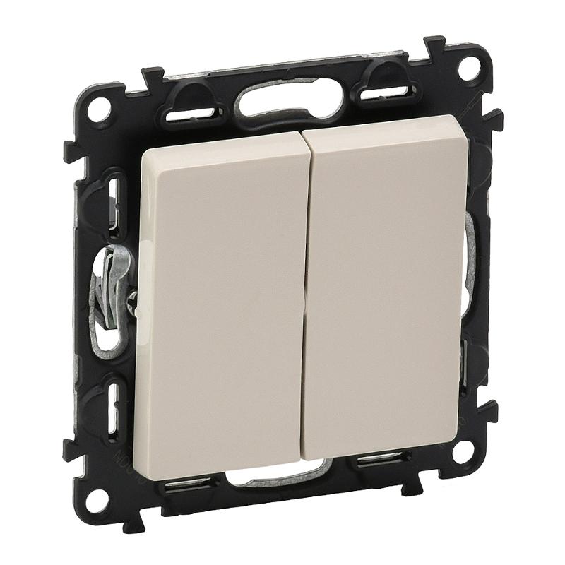 Valena LIFE DIY Сл.кость Переключатель 2-клавишный 10А 250В | 752508 | Legrand — Legrand