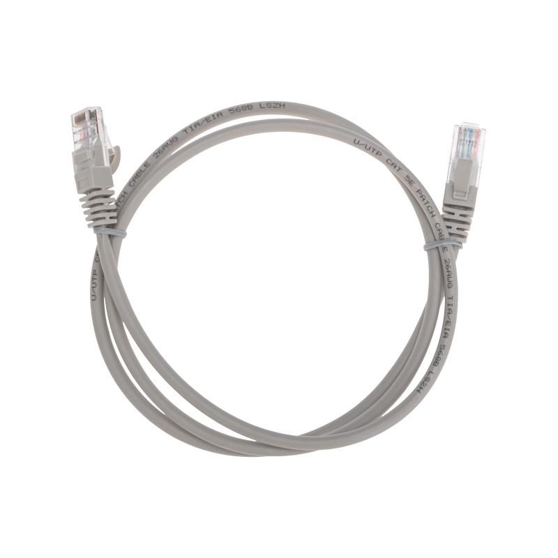Патч-корд U/UTP, CAT 5e, RJ45-RJ45, 26AWG, LSZH, серый, 1м REXANT | 02-0100-1 | REXANT — фото 1 | Sento