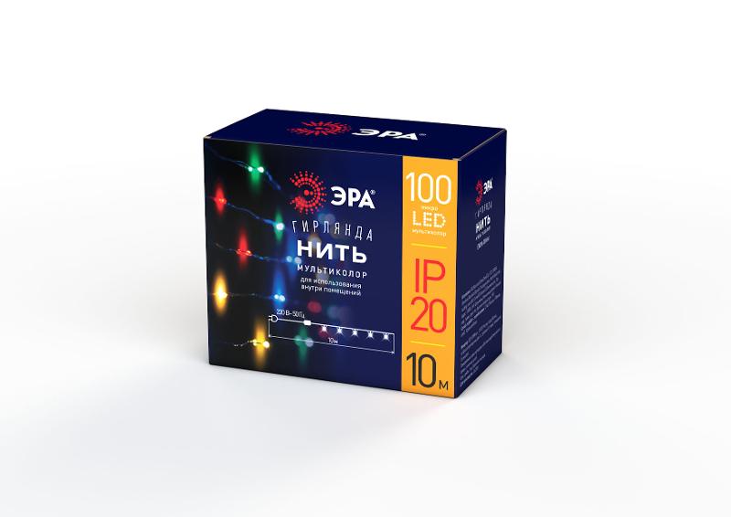 Гирлянда светодиодная  Нить 10 м мультиколор ENIN -10NM   220V IP20 (100/1800) | Б0047965 | ЭРА — миниатюра 5