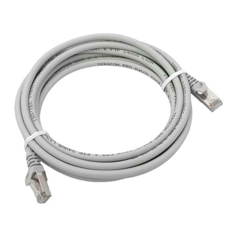 Патч-корд TERACOM PRO Cat.6 экранированный FTP оболочка LSZH серый (3,0м) | TRP-6FTP-LSH-3M-GY | EKF — EKF