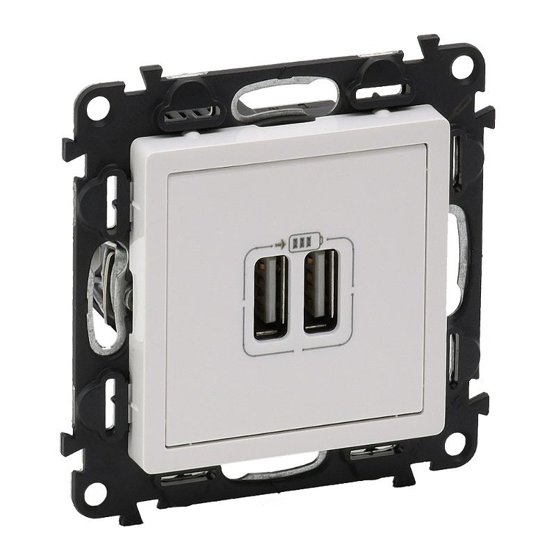 Valena LIFE DIY Белый Розетка 2-ая USB 240В/5В 1500мА | 753412 | Legrand — Legrand