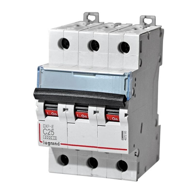 Выключатель автоматический трехполюсный DX3-E 6000 25А C 6кА — миниатюра 2