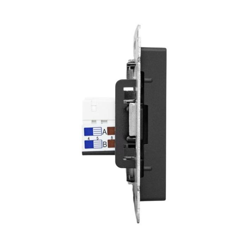 Механизм розетки RJ45 - 2шт, (cat5), чёрный Эпика EKF | UP1-SOB-2RJ45-5 | EKF — миниатюра 6