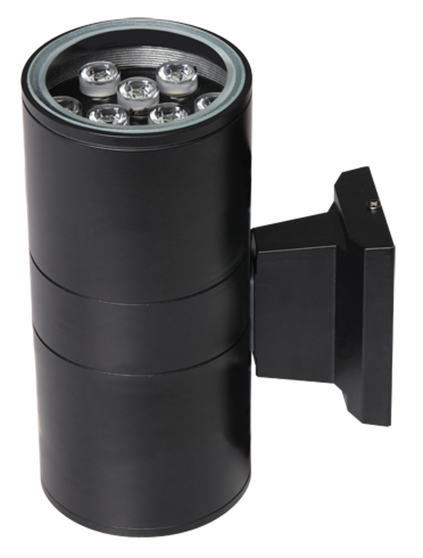 Светильник светодиодный архитектурный ДБУ PWL-245110/24D 2x9Вт 6500K IP65 фасадный черный | 2857927 | Jazzway — Jazzway