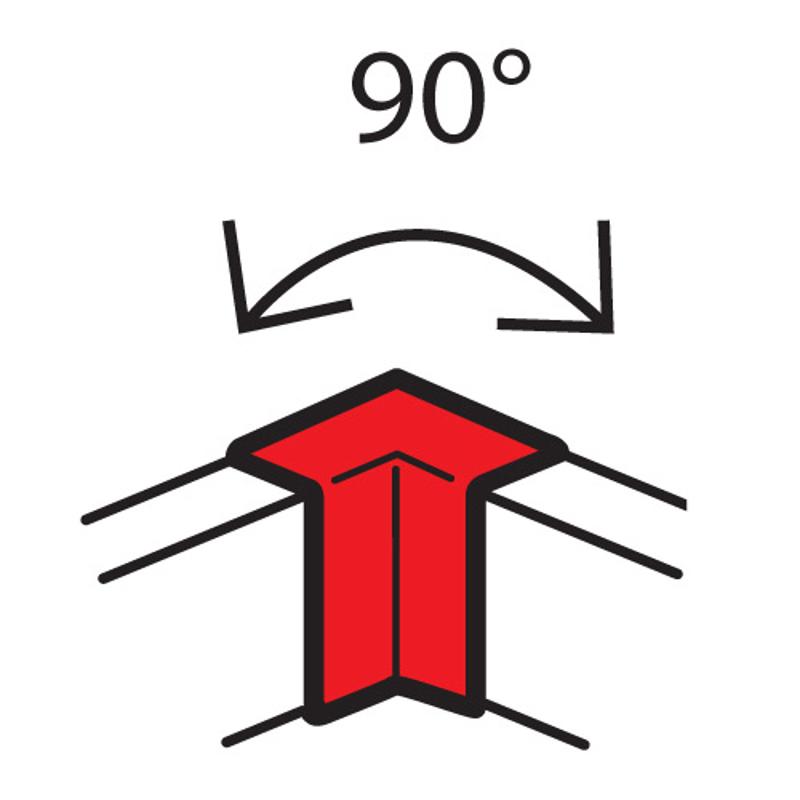 Внутренний неизменяемый угол 90° - для кабель-каналов Metra 100x50 — миниатюра 2