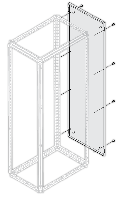 Панель боковая IP30/40 H=1800мм D=500мм|1STQ007610A0000 | ABB — ABB