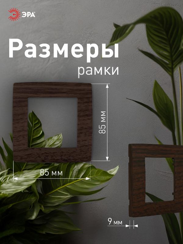 Рамка на 1 пост 12-5001-10  ,  венге  |Б0014750 | ЭРА — миниатюра 4