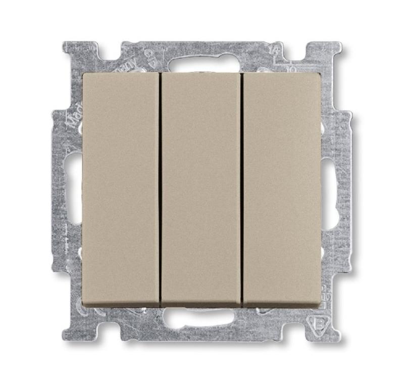ABB Basic 55 Шампань Выключатель 3-клавишный, 16А | 1012-0-2163  | 2CKA001012A2163 | ABB — ABB