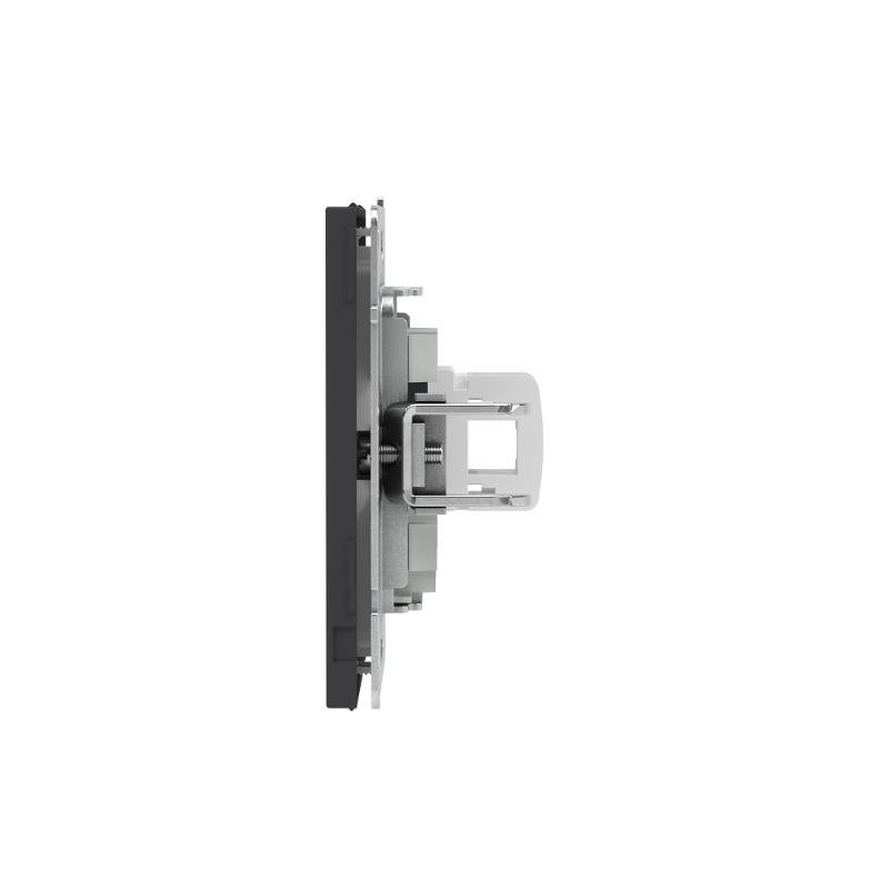 Компьютерная розетка RJ-45 без шторки, кат.6А одинарная,KANT, черный уголь | 7012673 | DKC — миниатюра 4