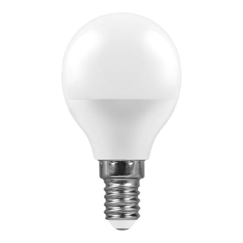 Лампа светодиодная LB-95 (7W) 230V E14 2700K G45 | 25478 | FERON — миниатюра 2