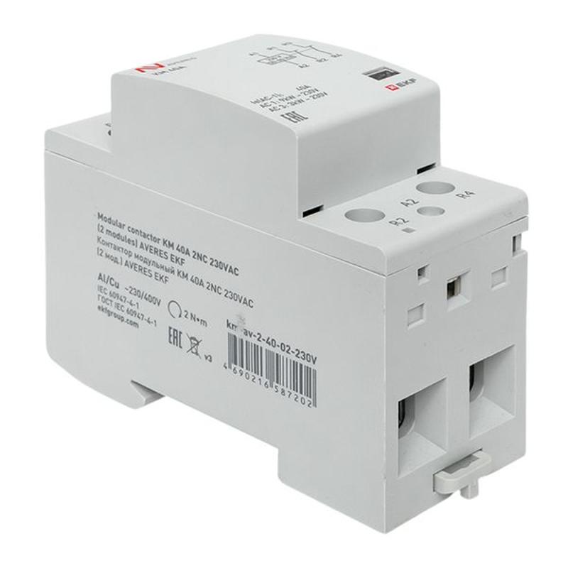 Контактор модульный КМ 40А 2NC 230VAC (2 мод.) AVERES | km-av-2-40-02-230V | EKF — миниатюра 9
