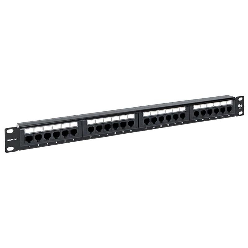 Патч-панель TERACOM 19'' Cat.5E 1U неэкранирован UTP 24 порта RJ-45 110 IDC с органайзером | TRC-PPNL-5EUTP-C1U24 | EKF — EKF