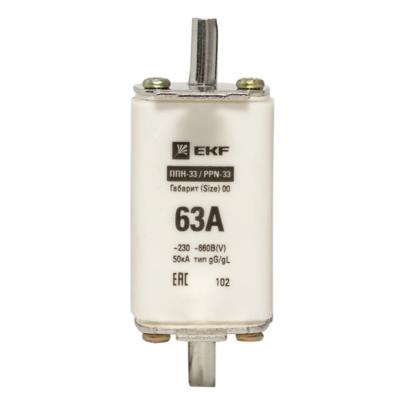 Плавкая вставка ППН-33 160/ 63А габарит 00 | fus-33/160/63 | EKF — миниатюра 4