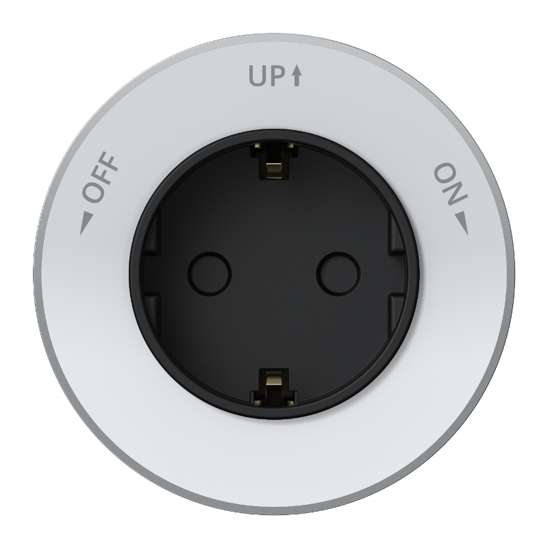 MultiTrack Розетка 2К+З круглая 16А/250В Белый | MTK13001W | SE — Systeme Electric
