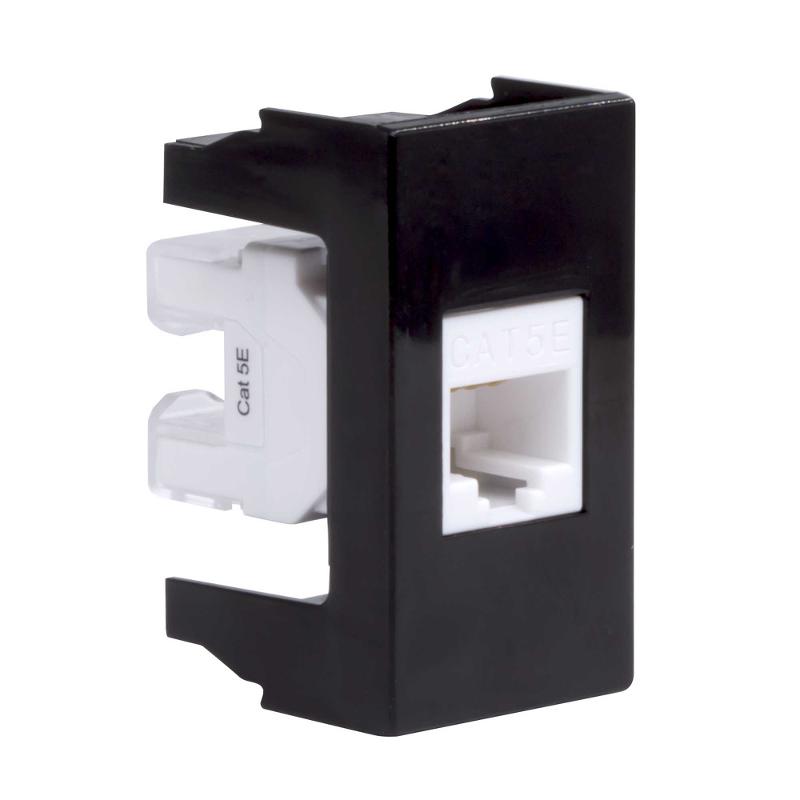 Розетка RJ-45 кат.5E,Viva,1 мод.,черн | 45238 | DKC — миниатюра 2