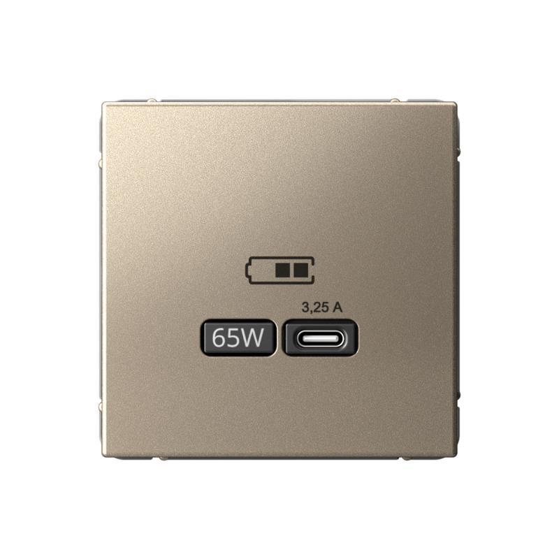 ArtGallery Шампань Розетка USB тип-С 65Вт высокоскор.заряд. QC, PD, механизм | GAL000527 | SE — Systeme Electric