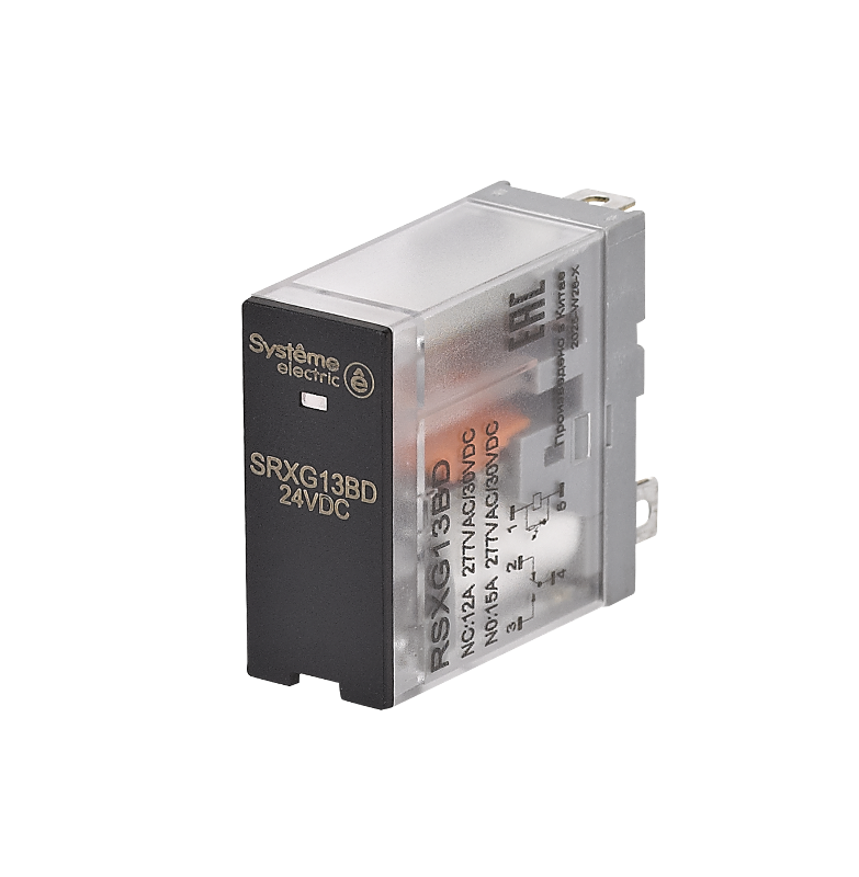 Реле 12A 1CO 24VDC LED | RSXG13BD | SE — Systeme Electric