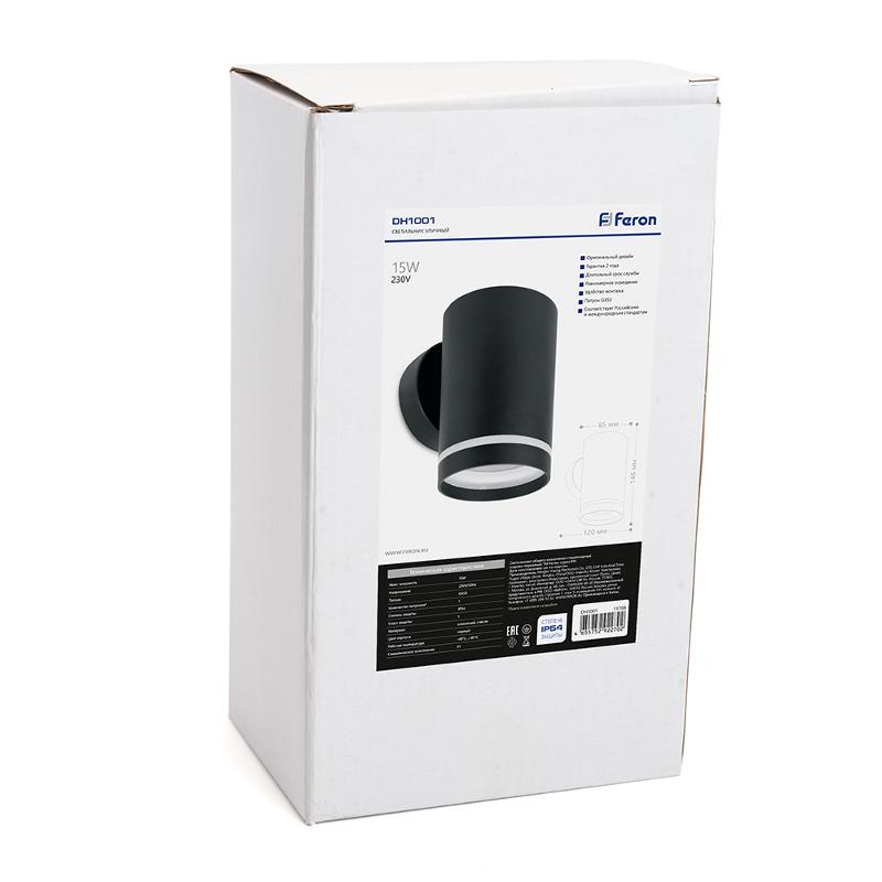 Светодиодный светильник аритектурный 230V GX53, DH1001, черный (на стену) | 11708 | FERON — миниатюра 4