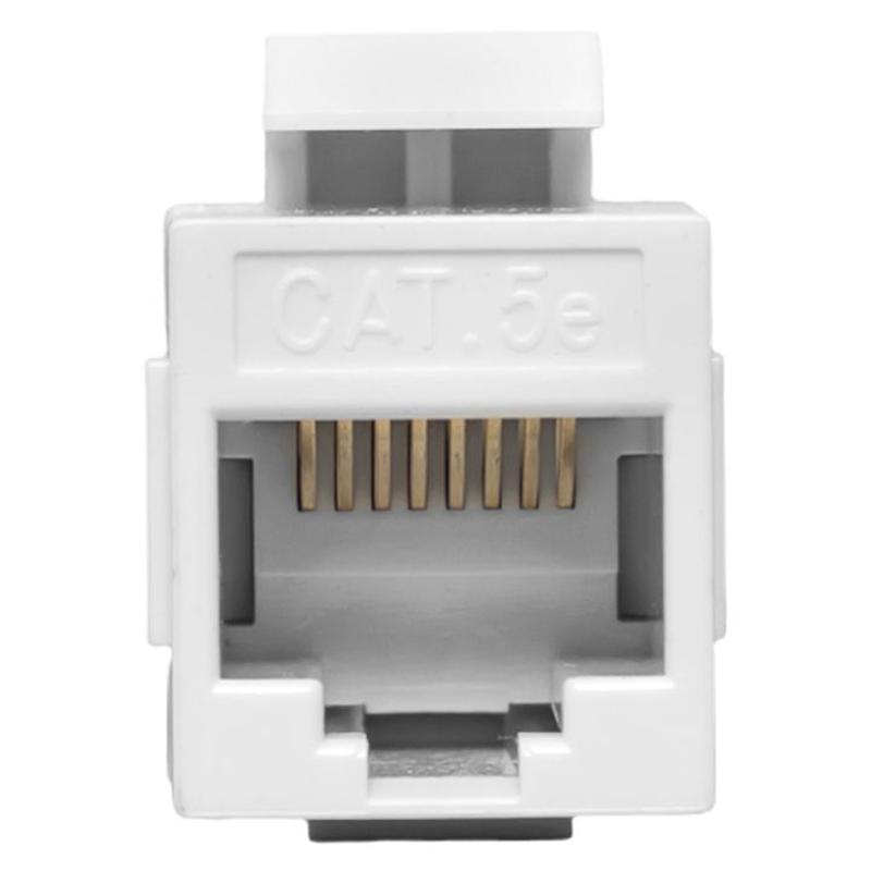 Адаптер проходной TERACOM Cat.5E неэкранированный RJ45-RJ45 тип Keystone белый | TRC-INLC-KSTN-5EUTP-WH | EKF — EKF