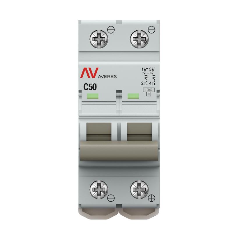 Выключатель автоматический AV-10 DC 2P 50A (C) 10kA  AVERES |mcb10-DC-2-50C-av| EKF — миниатюра 4