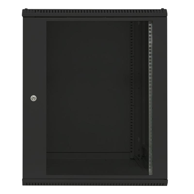 Шкаф настенный 19" TERACOM PRO 15U 600х600 мм дверь стеклянная с замком-ручкой чёрный|TRP-WLL-1566-40B|EKF — миниатюра 3