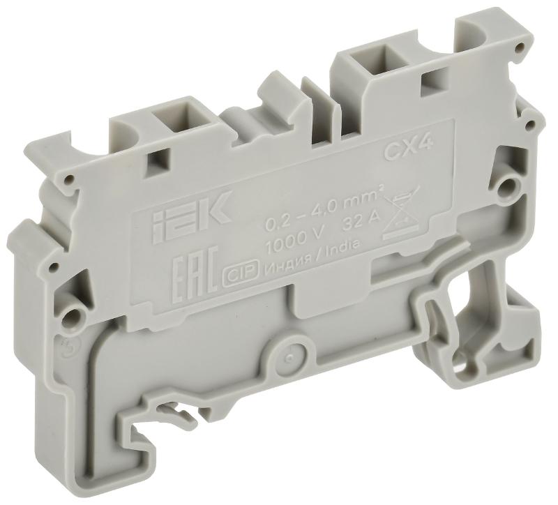 ARMAFIX Клемма пруж. CX4 4мм2 проходная серая | AF-CT40-00-K03-004 | IEK — миниатюра 2