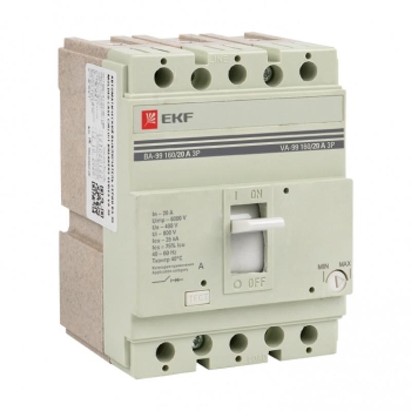 Выключатель автоматический ВА-99 160/20А 3P 35кА PROxima | mccb99-160-20 | EKF — EKF